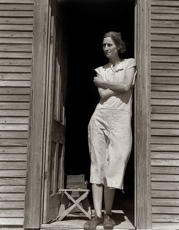 Woman in doorway portrait