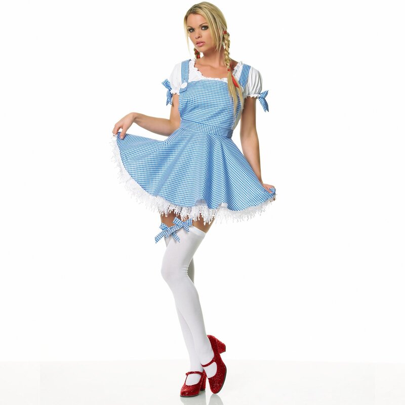 woman in Dorothy costume
