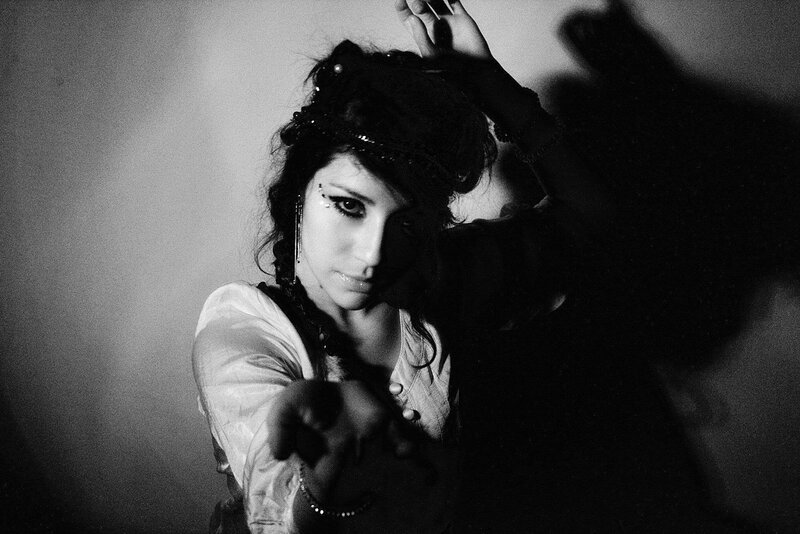 woman in dramatic pose