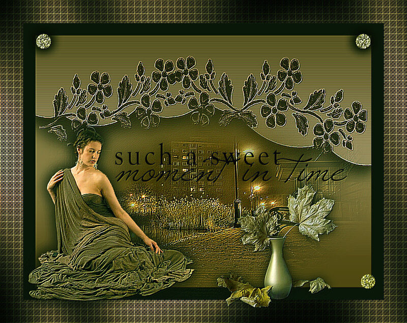 Woman in Draped Gown — Green