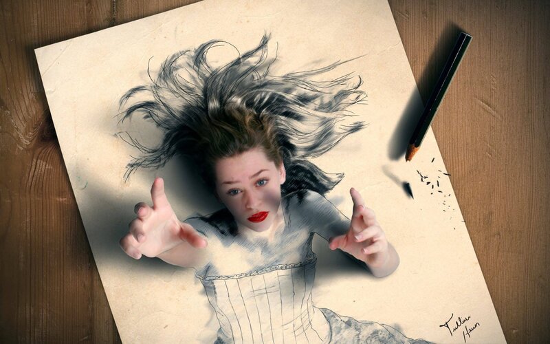 Woman in Drawing