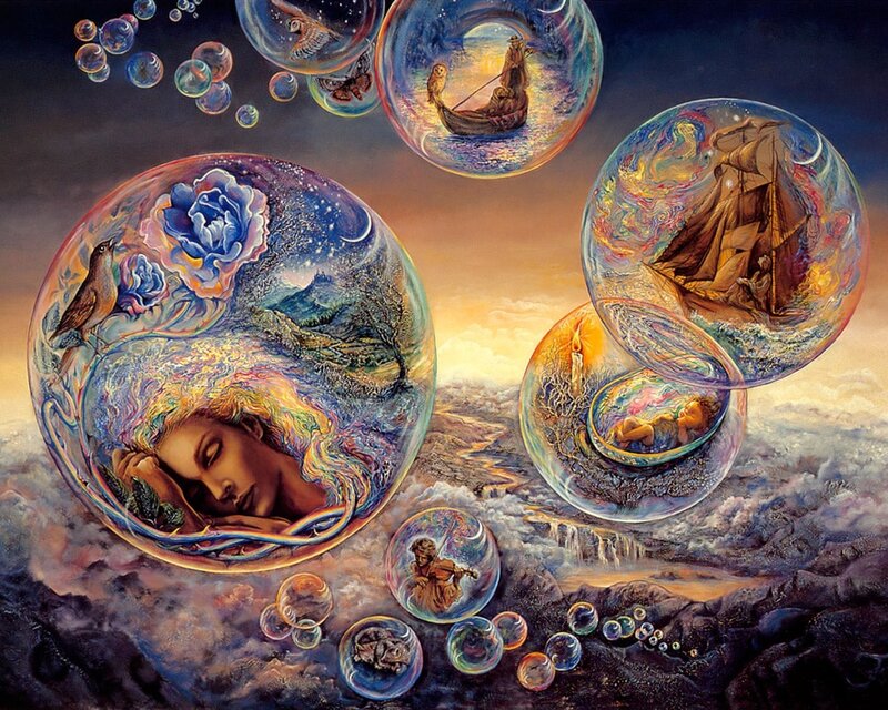 Woman in Dream Bubbles