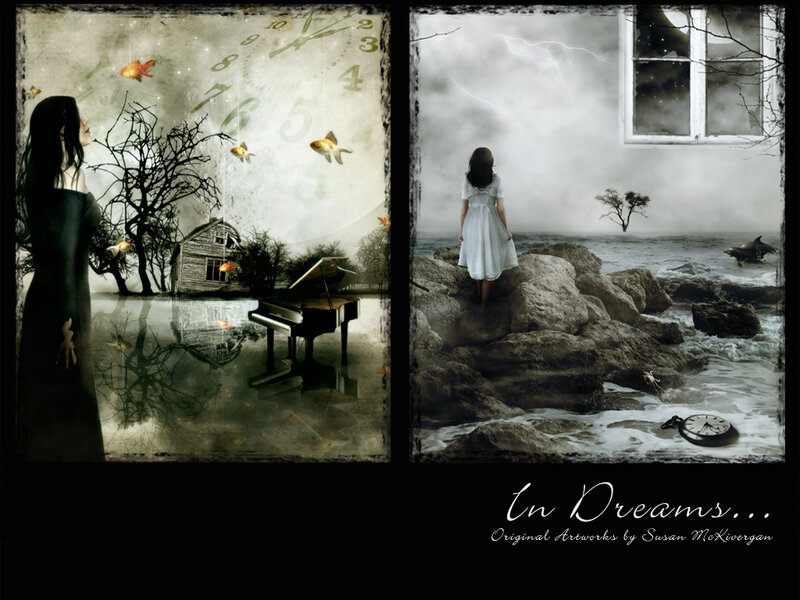 Woman in Dreamlike Scenes