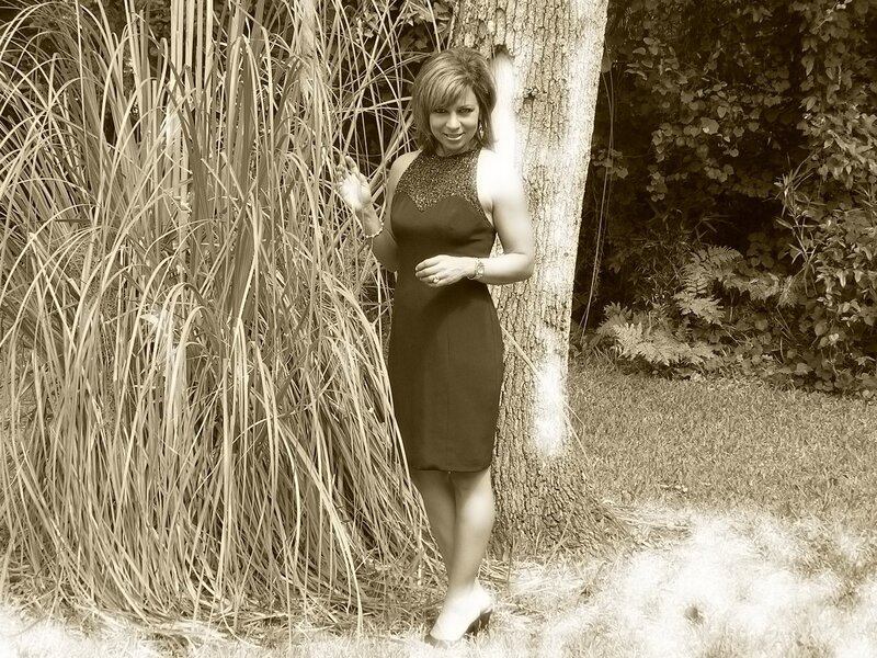 woman in dress by tree
