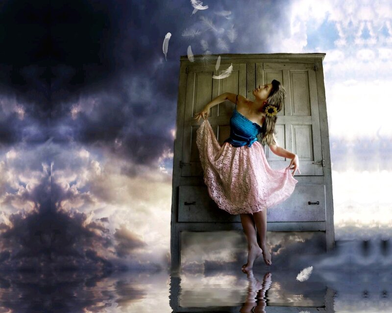 Woman in Dress Dancing