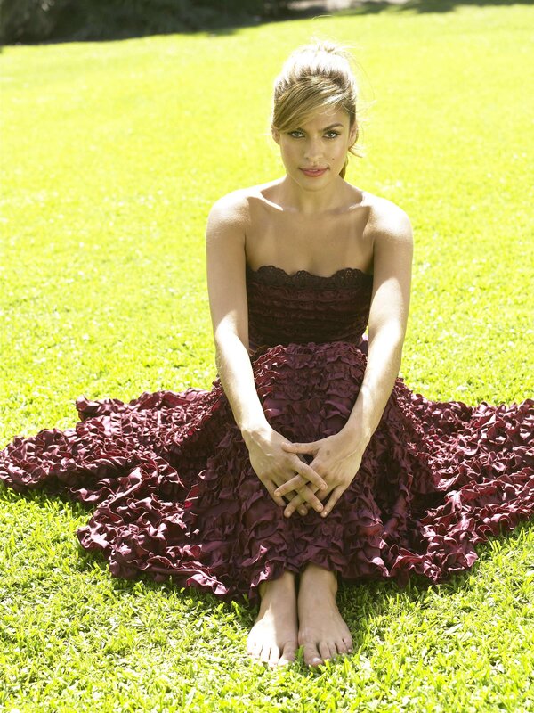 woman in dress on grass