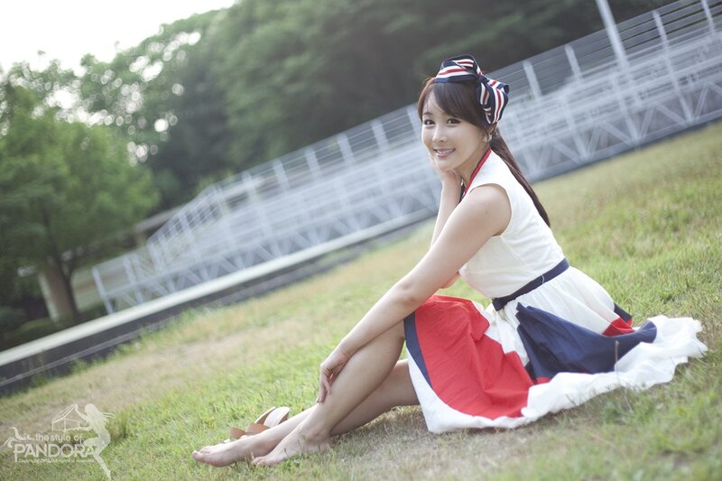 woman in dress on grass