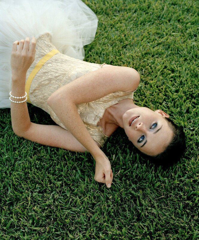woman in dress on grass
