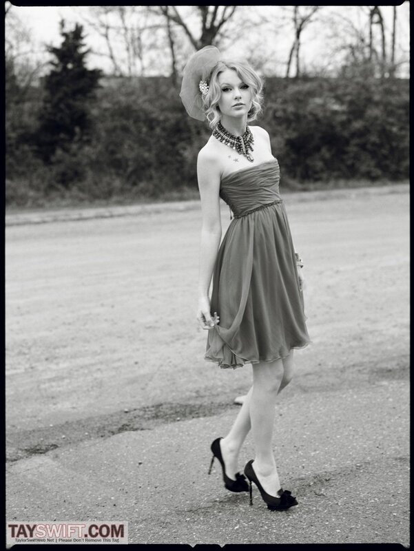 woman in dress on road