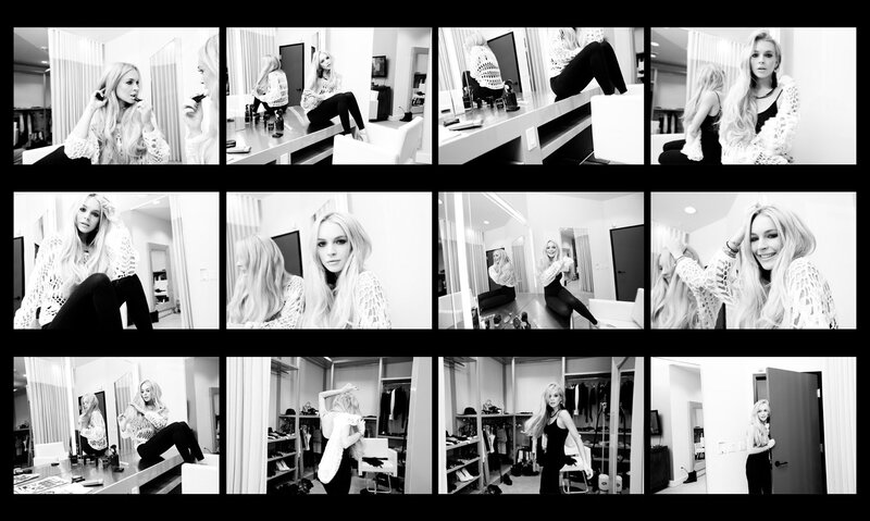 woman in dressing room photoshoot