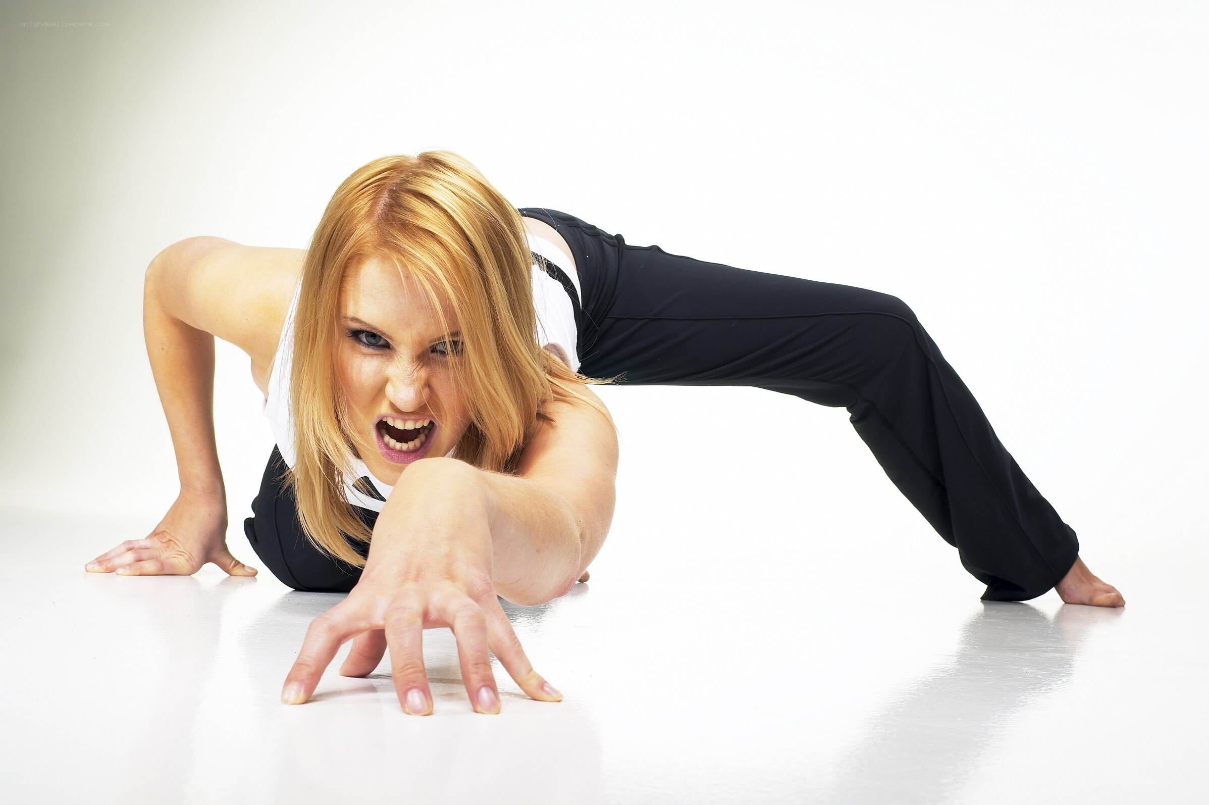 woman in dynamic pose