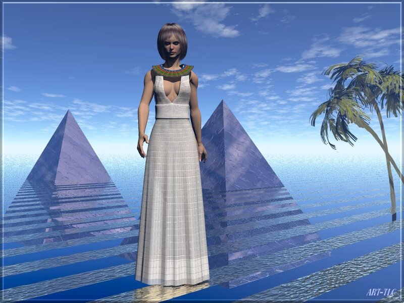 Woman in Egyptian attire