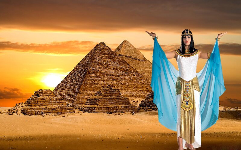 Woman in Egyptian Costume — Orange