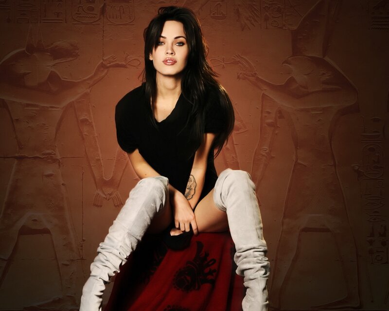 woman in egyptian-themed setting