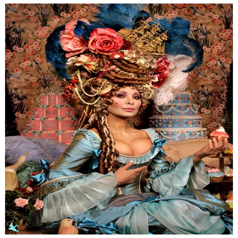 Woman in Elaborate Costume — Blue