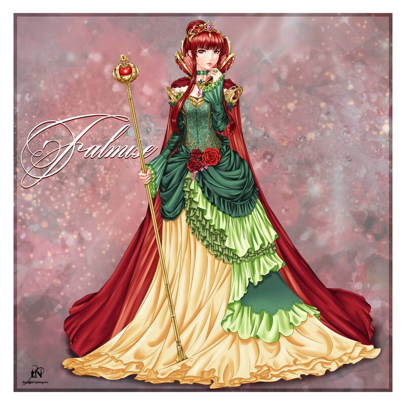 Woman in Elaborate Gown — Green