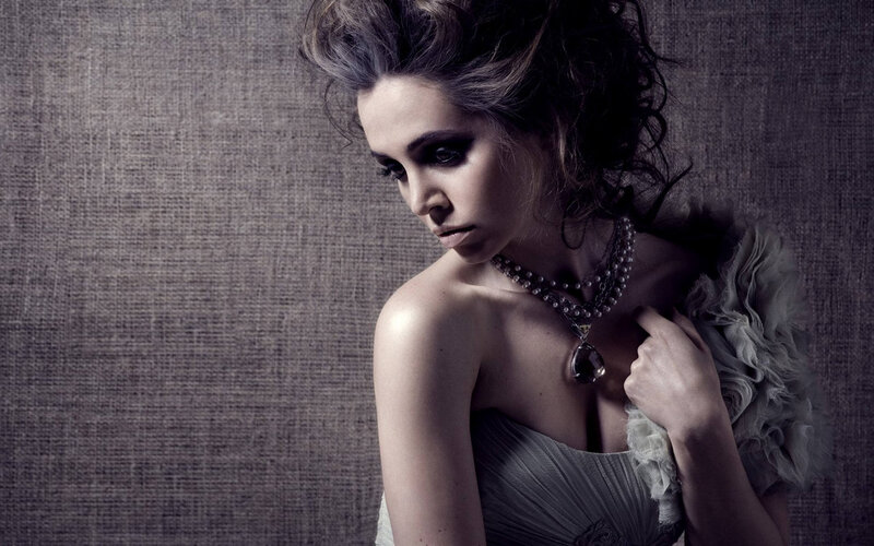 woman in elegant dress