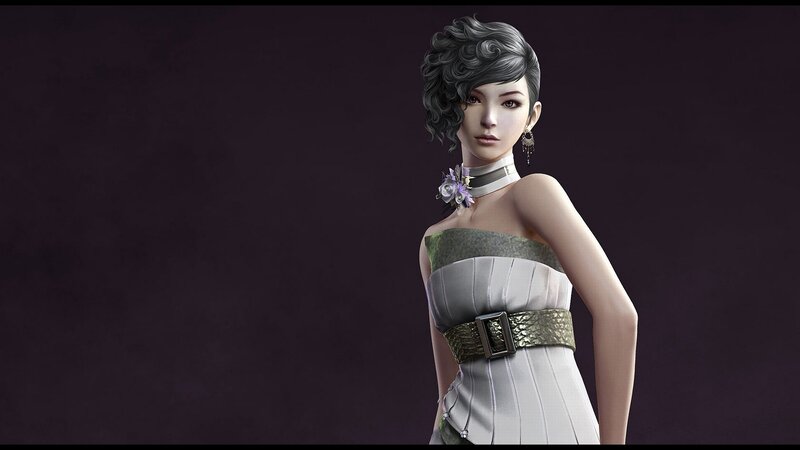 woman in elegant dress