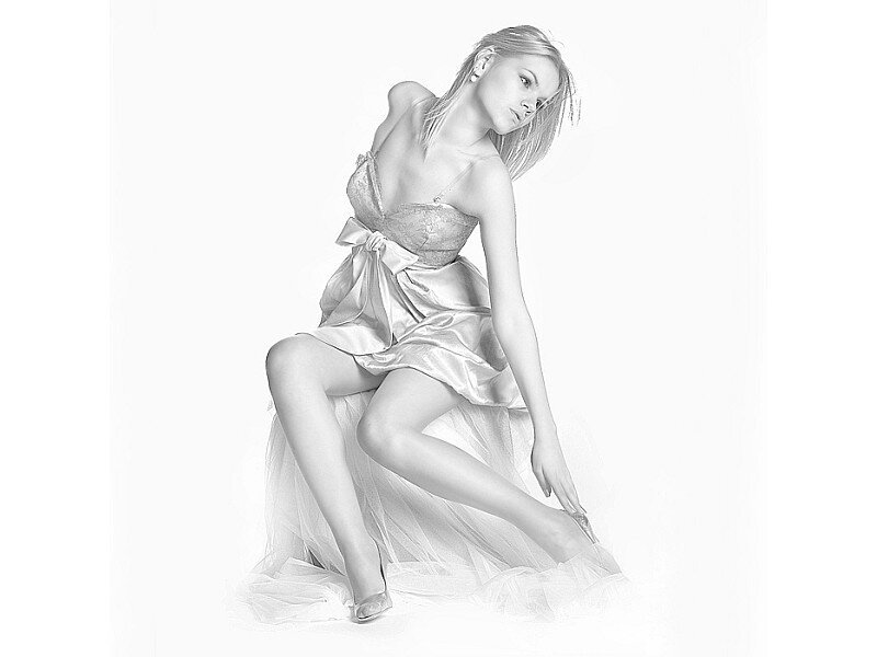 woman in elegant dress