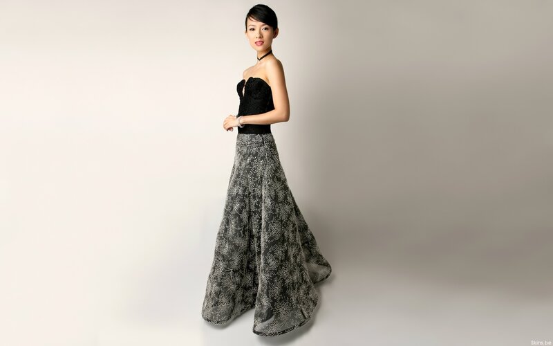 woman in elegant evening gown