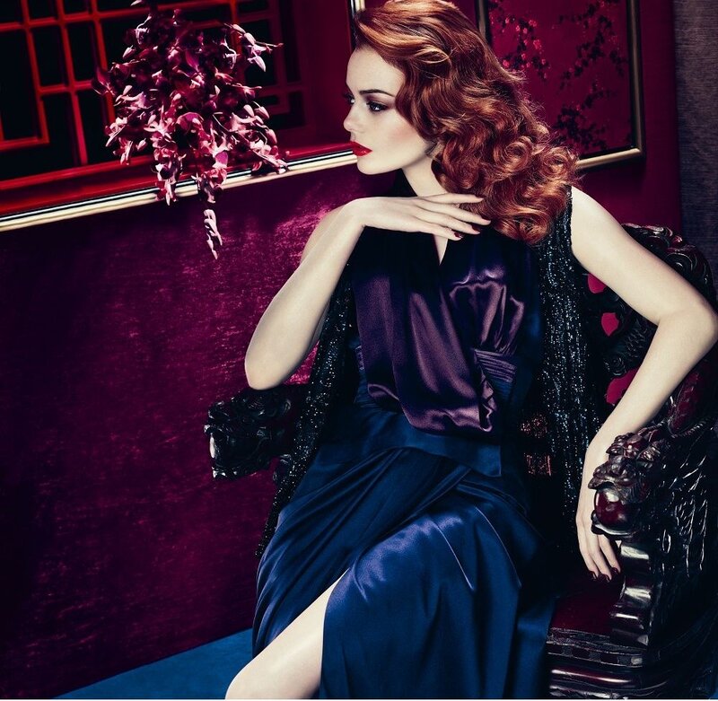 woman in elegant gown
