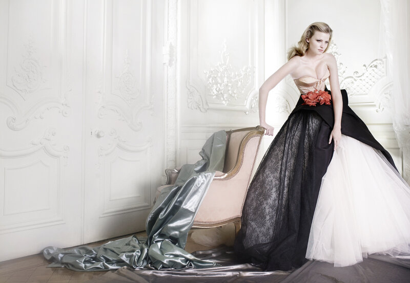woman in elegant gown