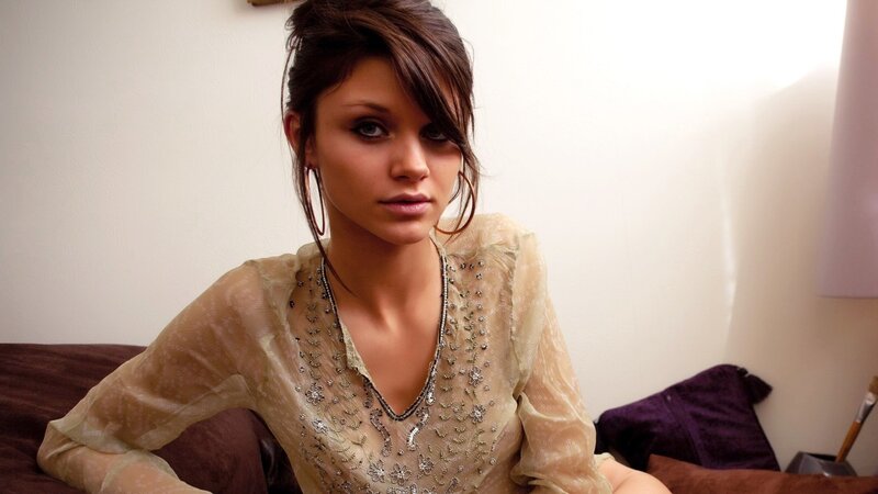woman in embellished top