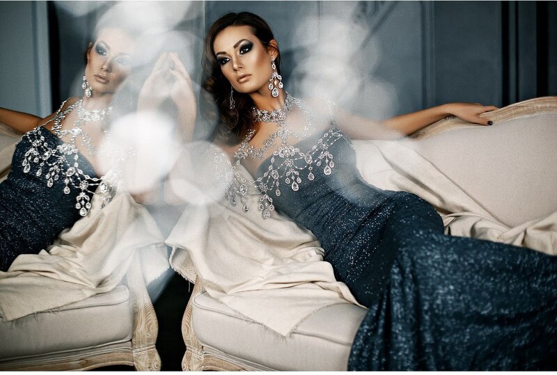 Woman in Evening Gown — Black, Dramatic