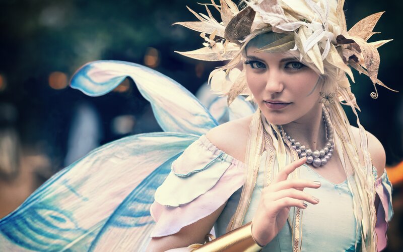 Woman in Fairy Costume — Blue, Serene