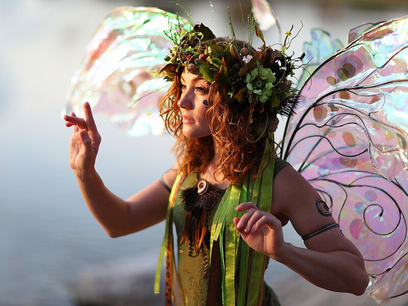 Woman in Fairy Costume — Green, Serene