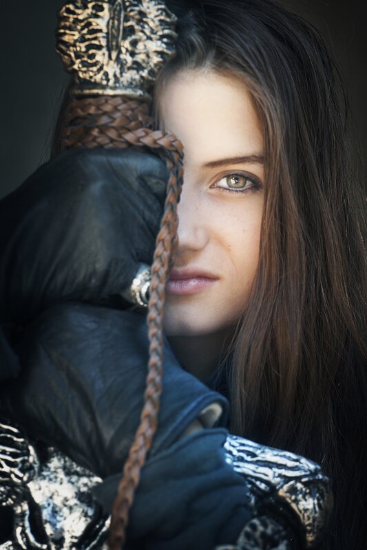 woman in fantasy armor