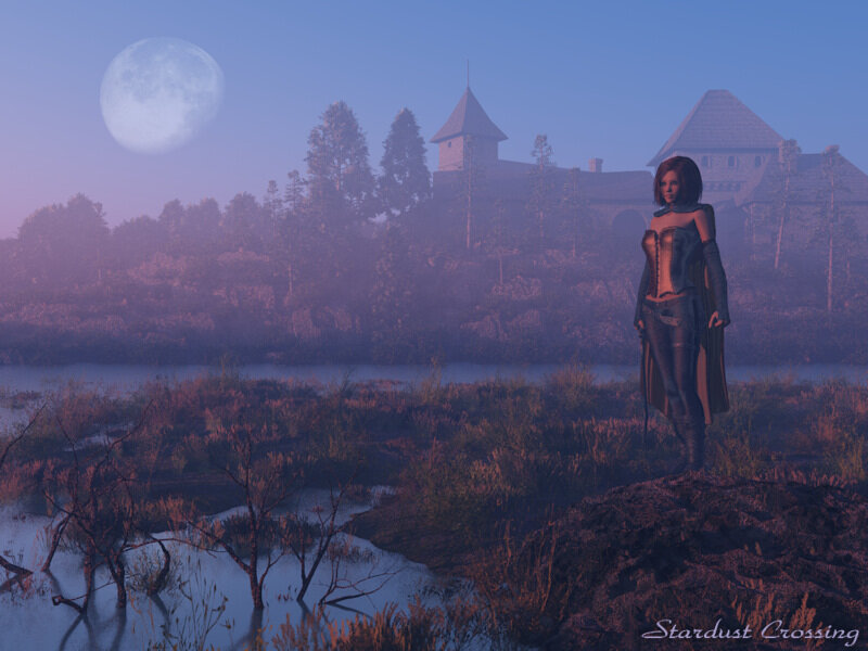 Woman in Fantasy Armor — Blue