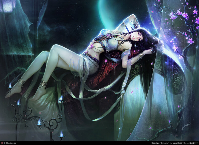woman in fantasy attire