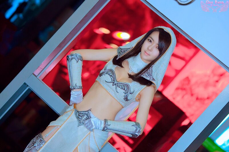 Woman in Fantasy Costume — White, Dramatic