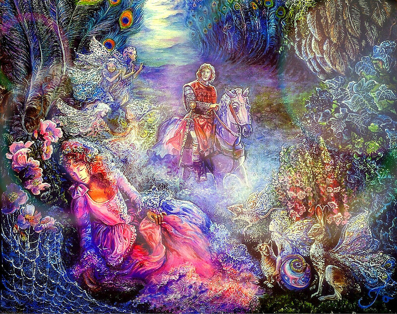Woman in Fantasy Garden