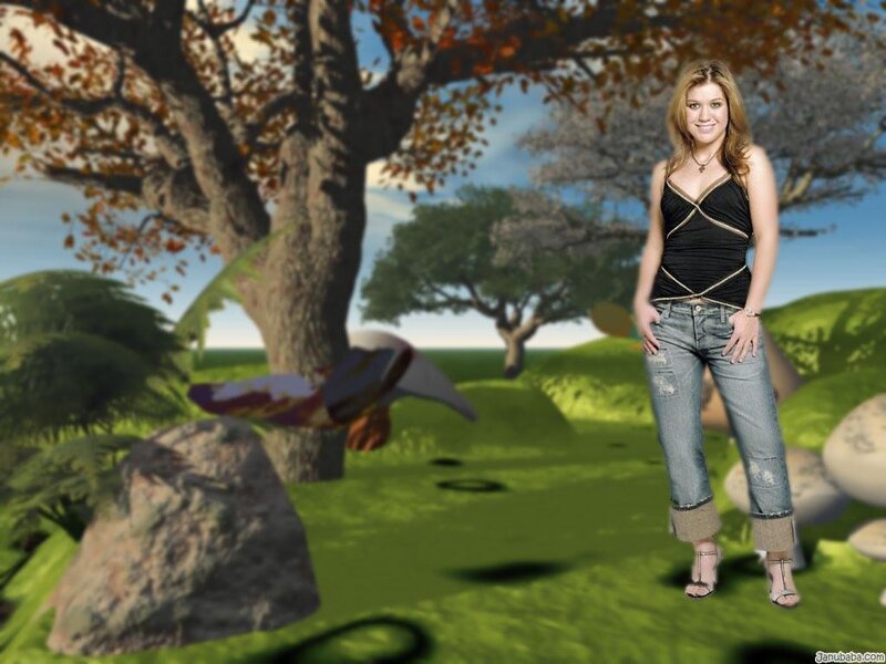 woman in fantasy landscape