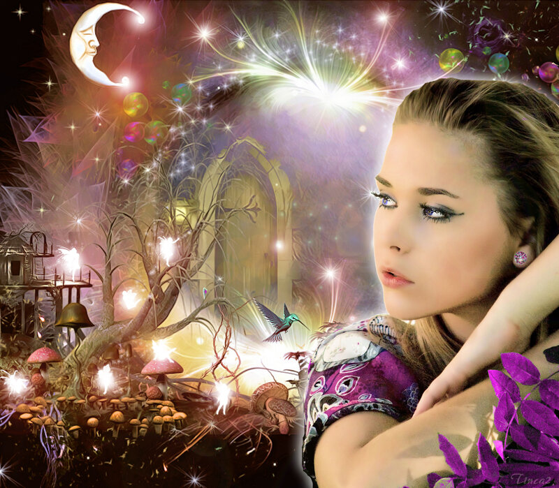 Woman in Fantasy Scene