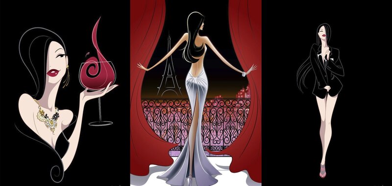 Woman in Fashion Illustrations