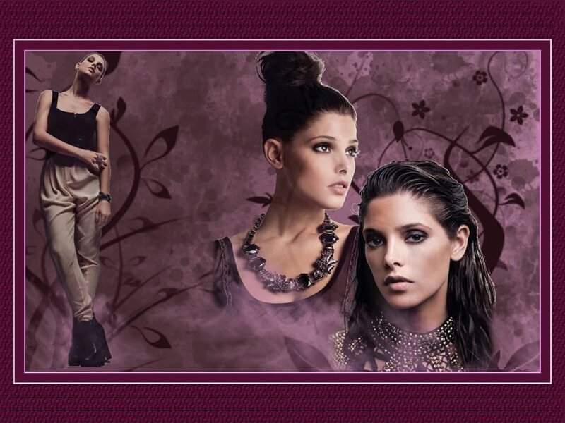 Woman in Fashion Poses — Purple