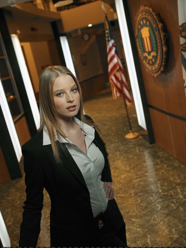 woman in FBI office
