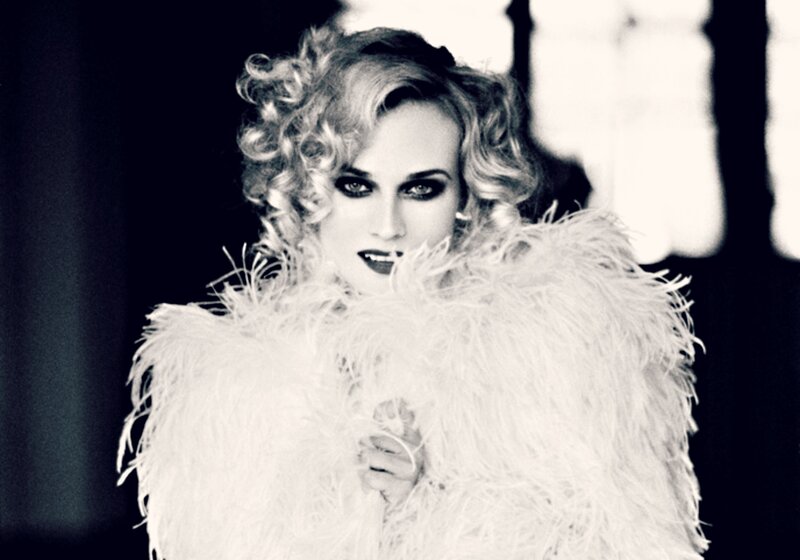 Woman in Feather Boa — Black, Dramatic, Photograph, Feather Boa