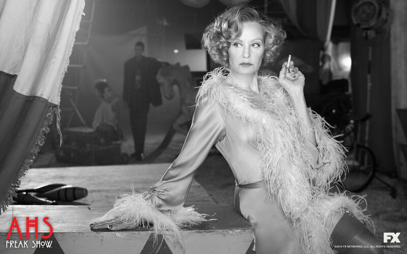 Woman in Feather Boa — Black, Dramatic, Photograph