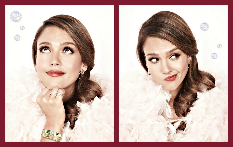 Woman in Feather Boa — White