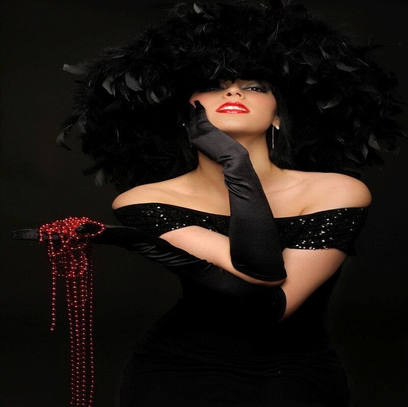 Woman in Feather Hat