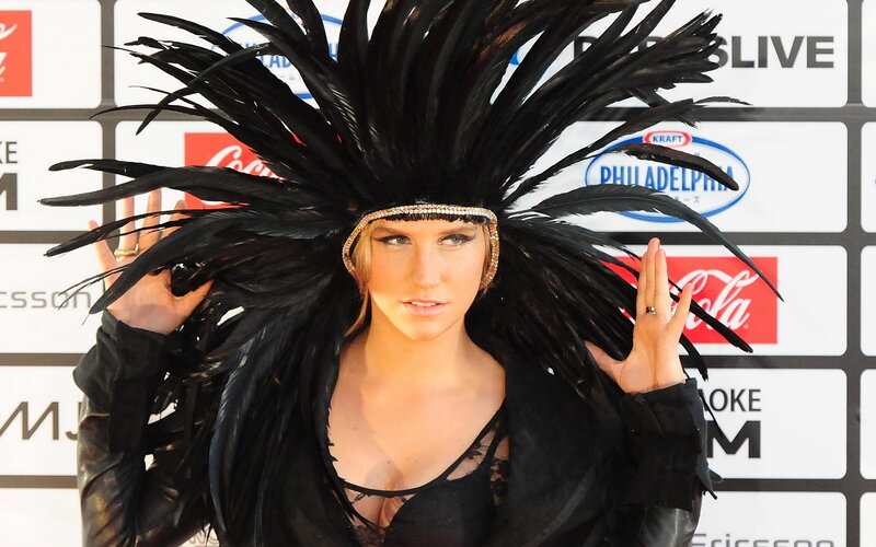 Woman in Feather Headdress — Black, Dramatic