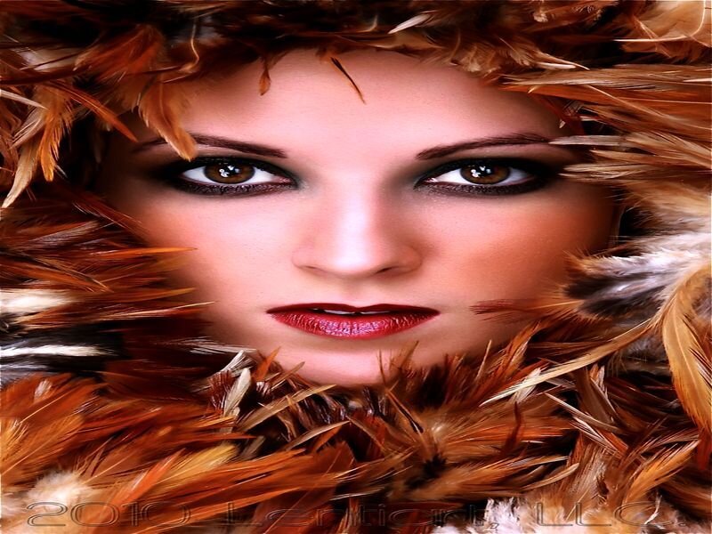 Woman in Feather Hood