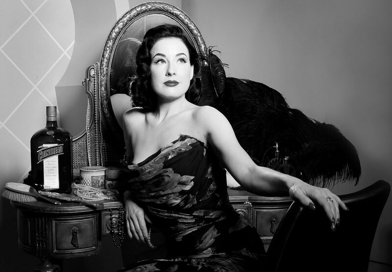 Woman in Feathered Dress — Black, Dramatic, Photograph, Feather Boa
