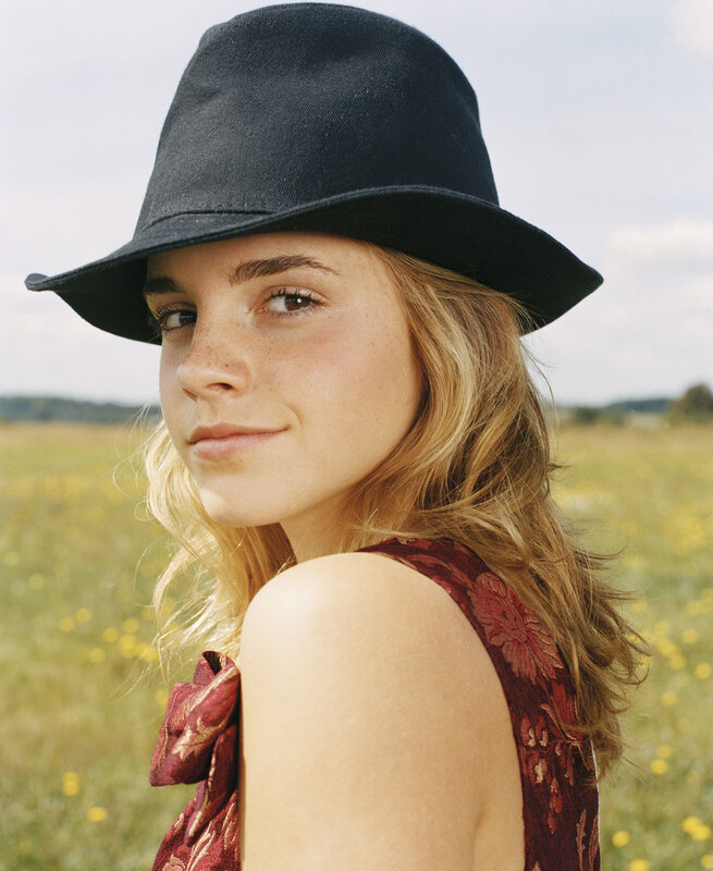 Woman in Field — Black, Serene, Afternoon, Photograph