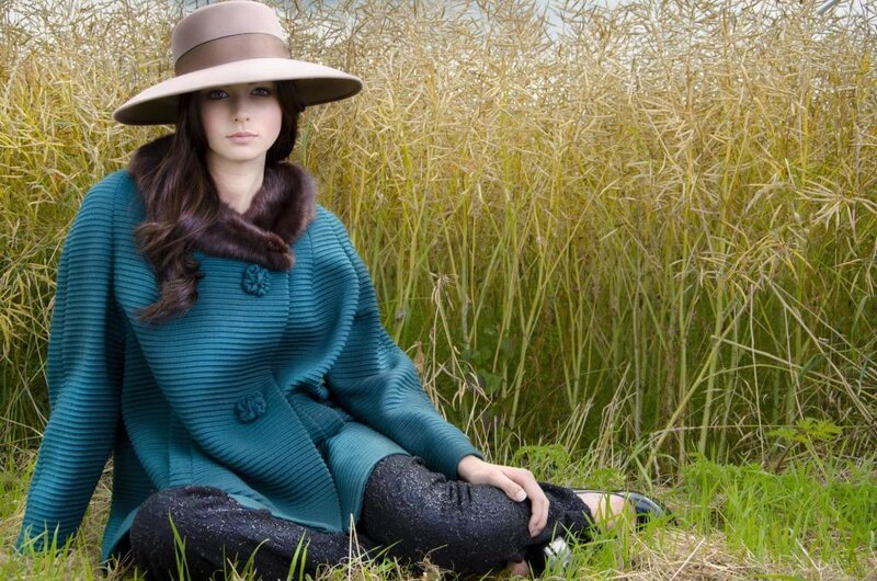 Woman in Field — Green