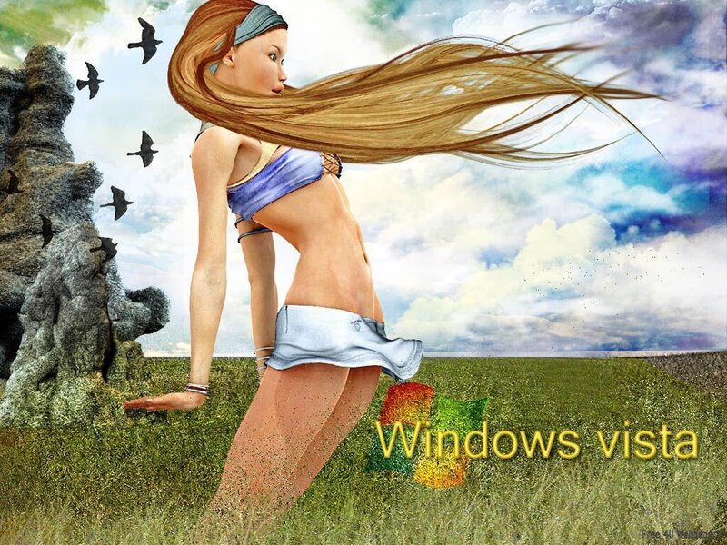 woman in field with long hair